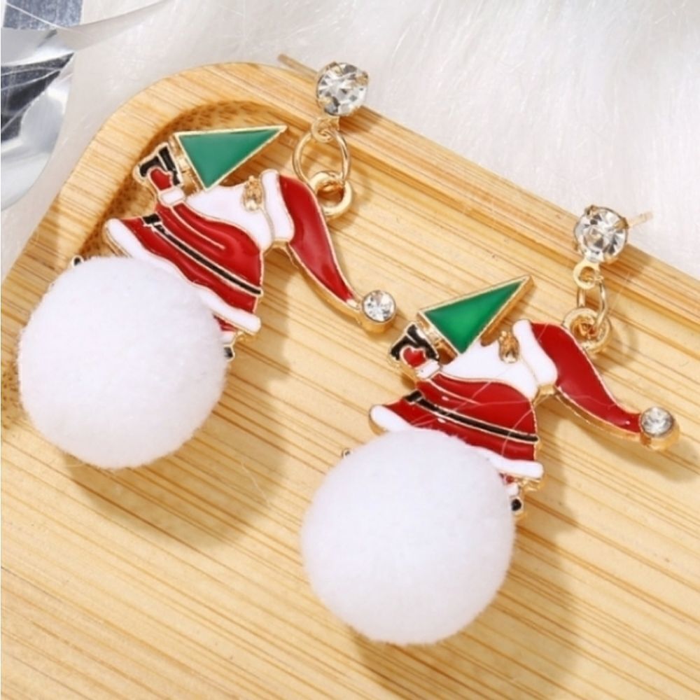 👋 SANTA ON A SNOWBALL CHRISTMAS EARRINGS | Mix And Match 3/$20
